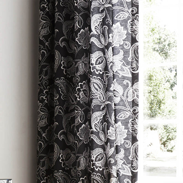 Cary Black Curtains 66" x 72"