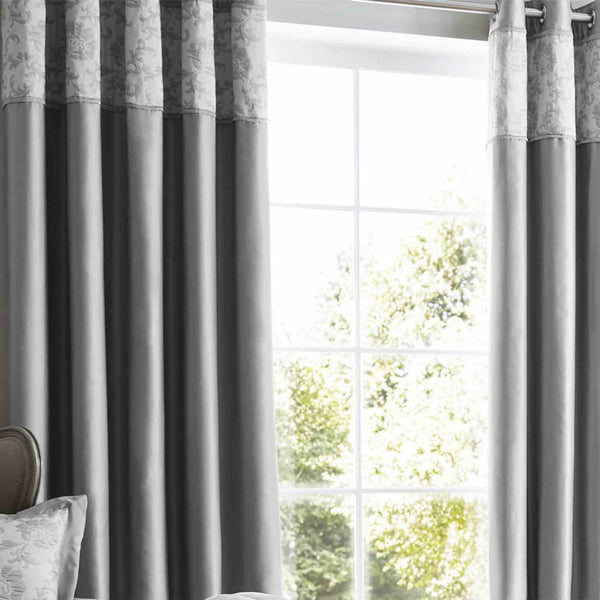 Contessa Silver Curtains 66" x 72"