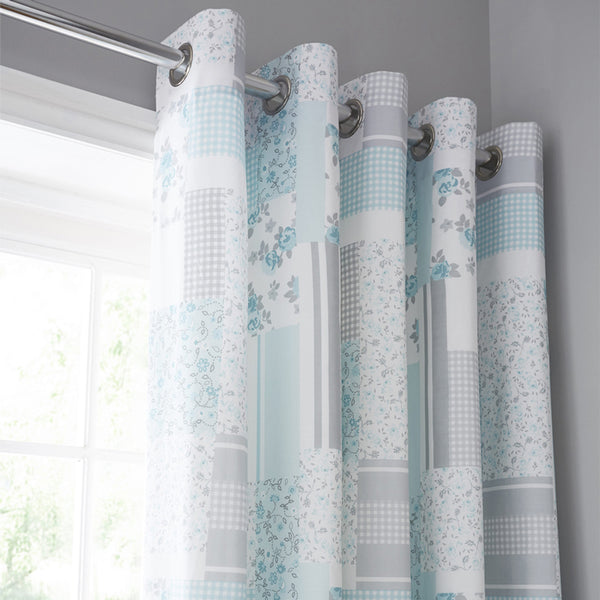 Garden Duck Egg Curtains - 66" x 90"