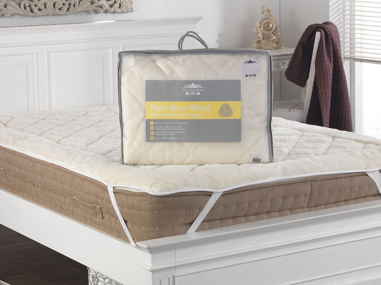 Pure New Wool Reversible Mattress Topper