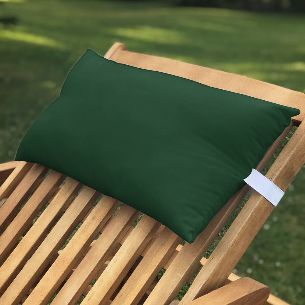 Sun Lounger Head Pillow Forest Green 50 x 25cm