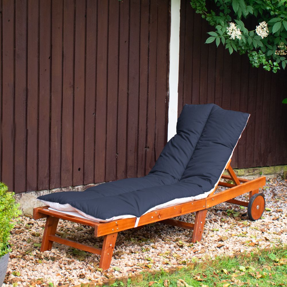 Navy sun lounger outlet cushions